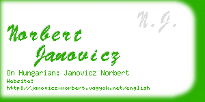 norbert janovicz business card